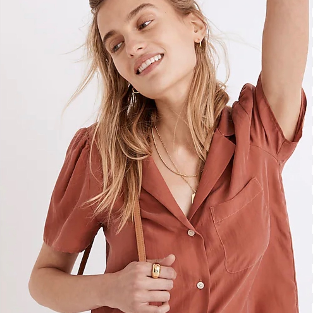 Beautiful, silk, button up top
